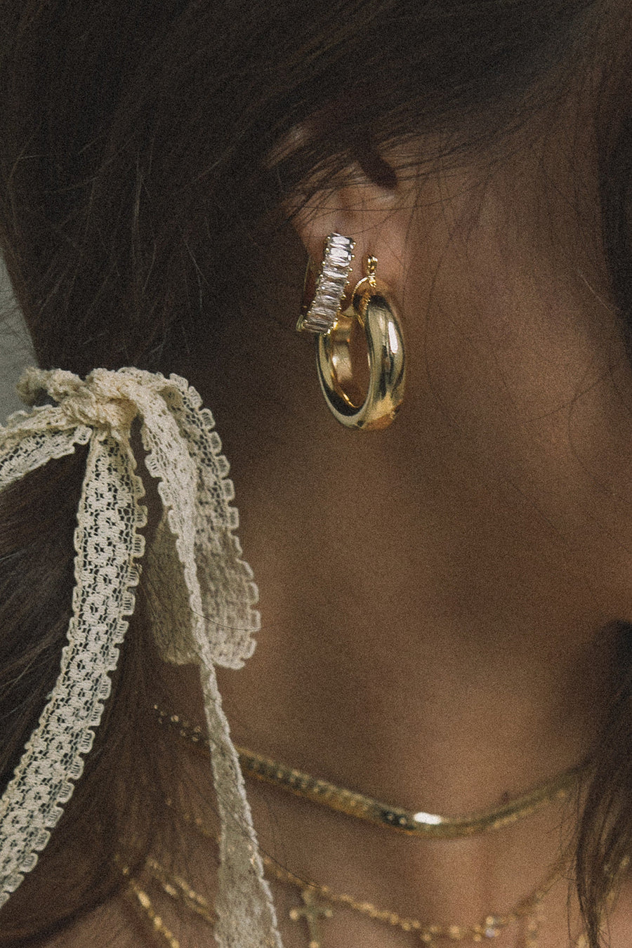 DLUXCA Jewelry Gold Antoinette Earrings