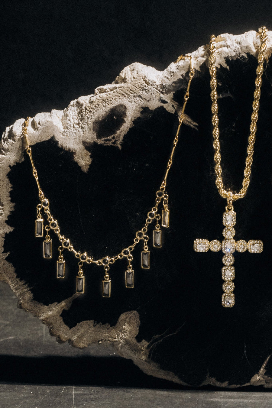 Dona Italia Jewelry Gold / 16 inches Daphne CZ Necklace