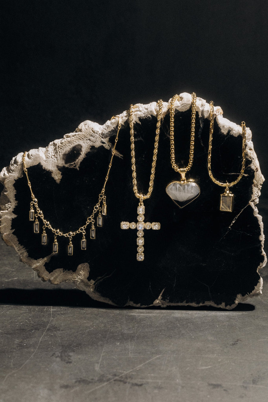 Dona Italia Jewelry Gold / 16 inches Daphne CZ Necklace