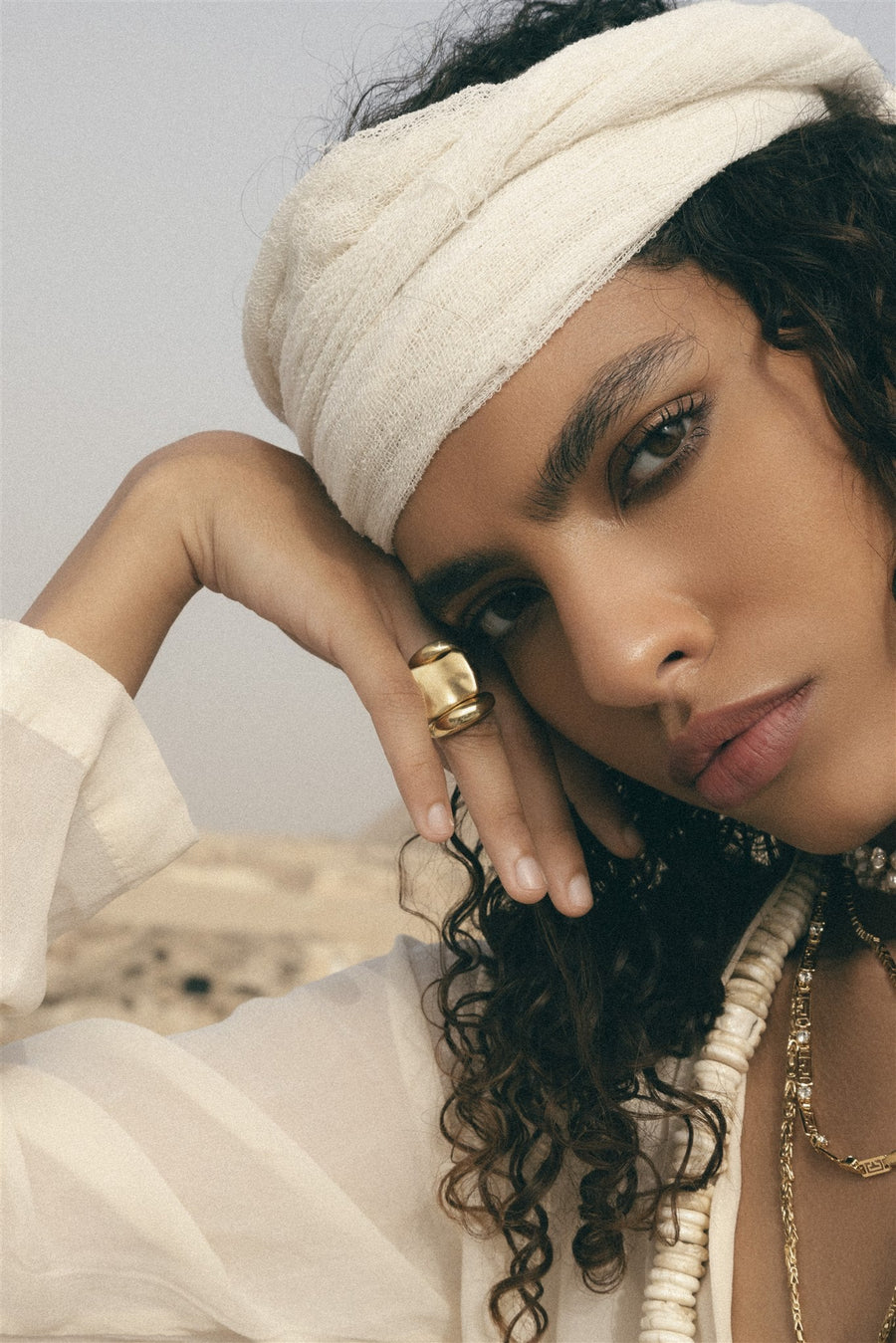 Cashmere Cactus Jewelry Divinity Ring.. Brass