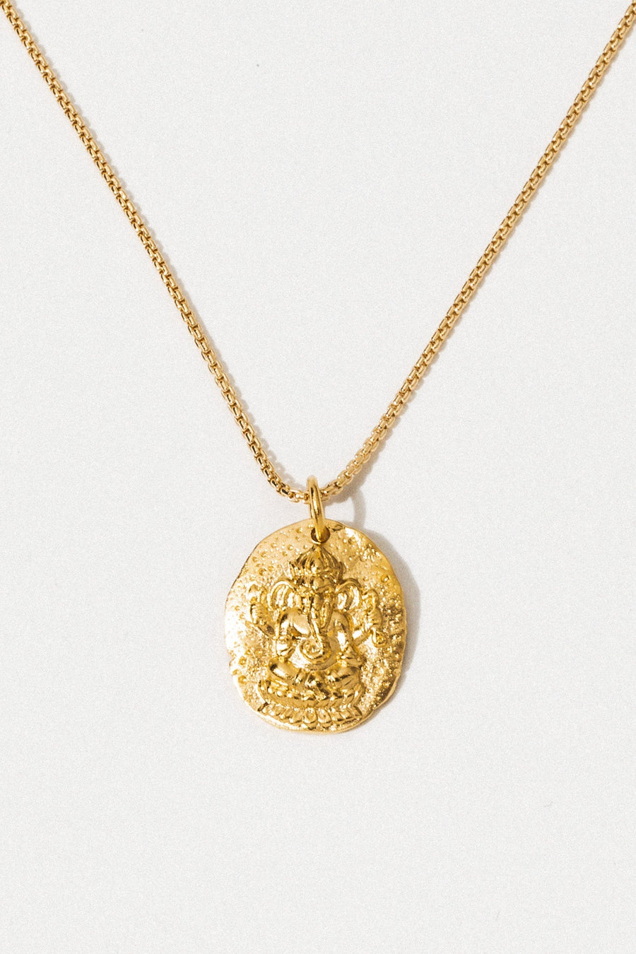 Nina Designs Jewelry Gold / 22 Inches Ganesh Coin Necklace