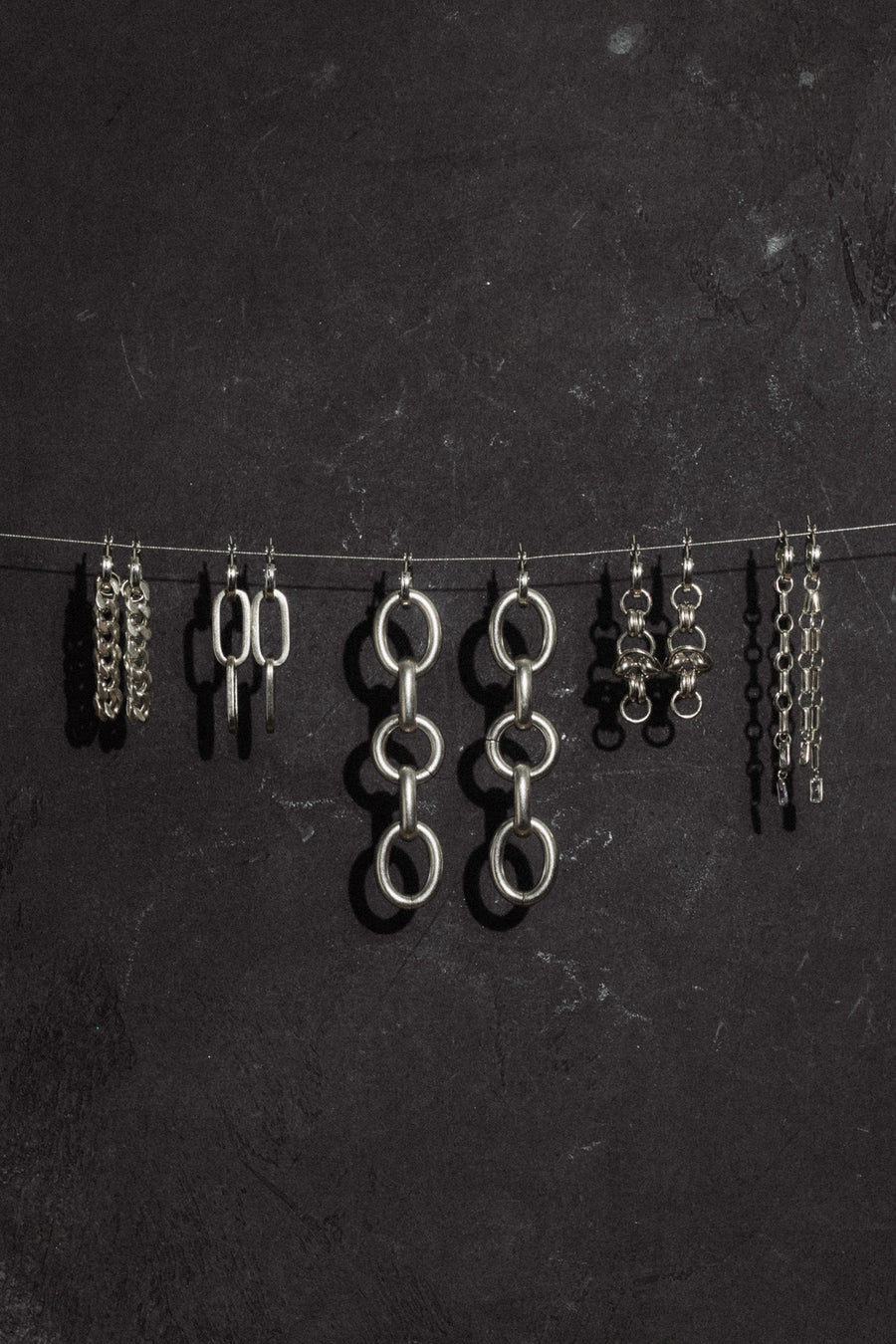 CGM Jewelry Silver Layla Chain Earrings