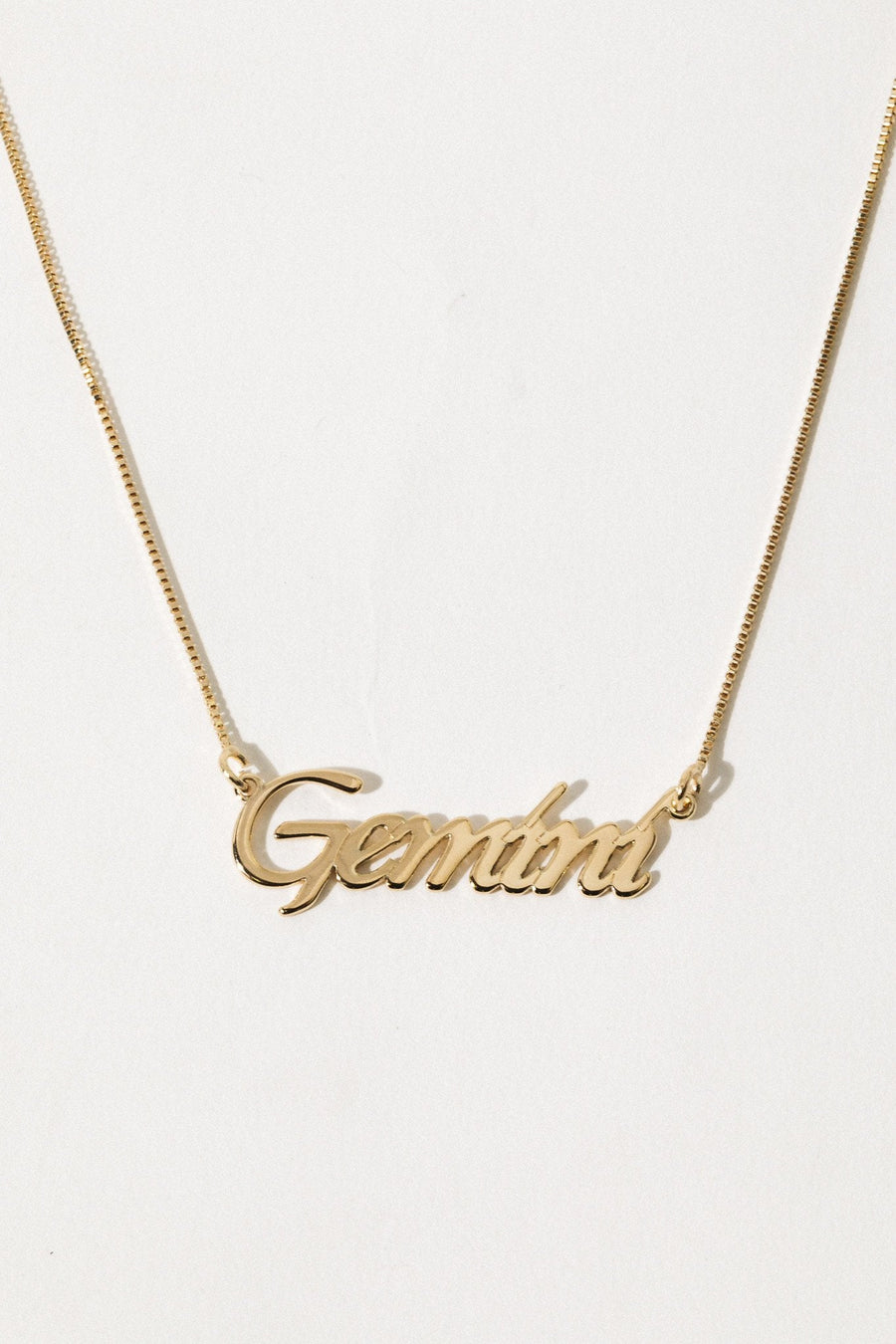 The Goth Booth Jewelry Gemini / Gold / 16 inches Signature Zodiac Necklace