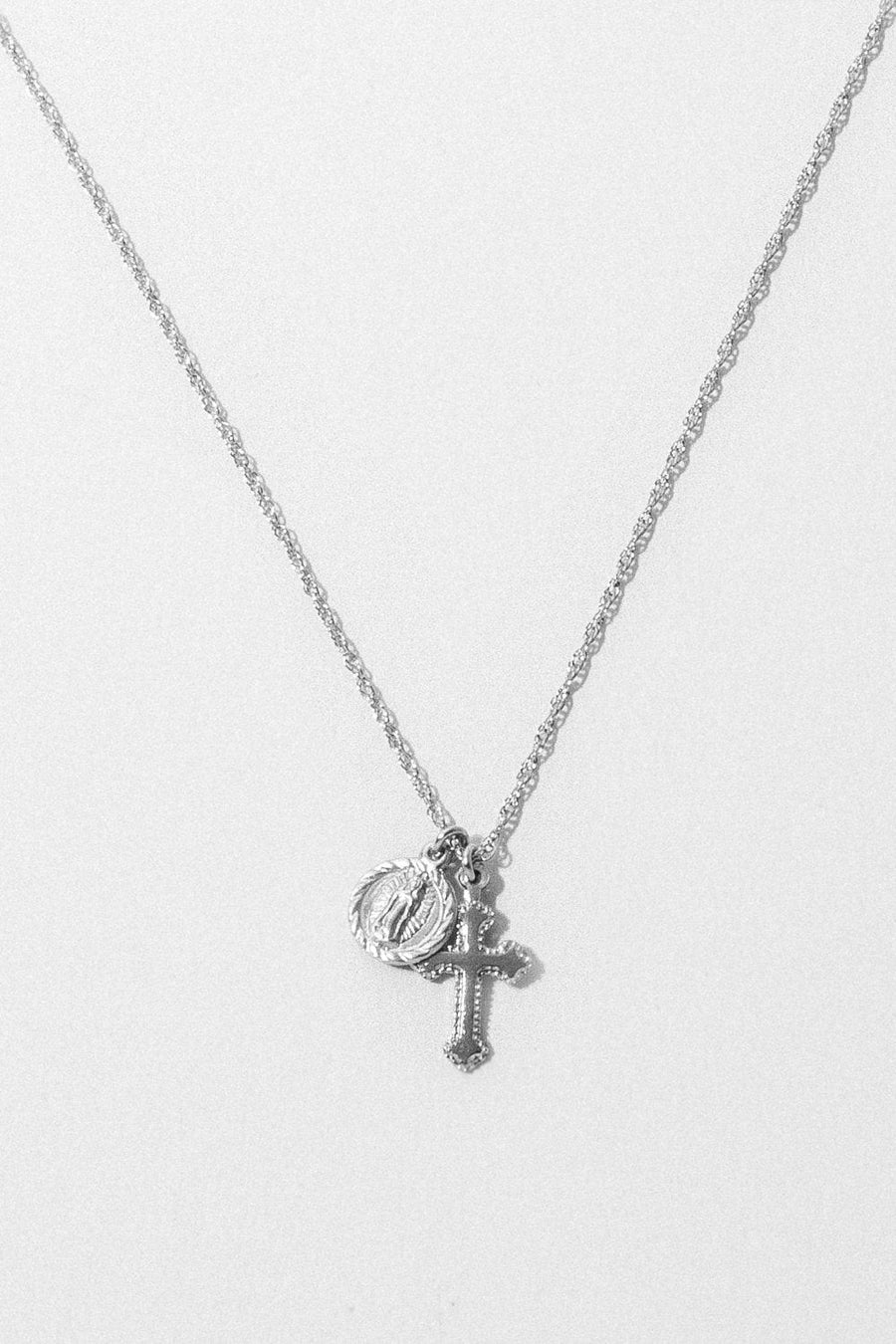 CGM Jewelry Silver / 18 Inches The Hail Mary Dainty Necklace
