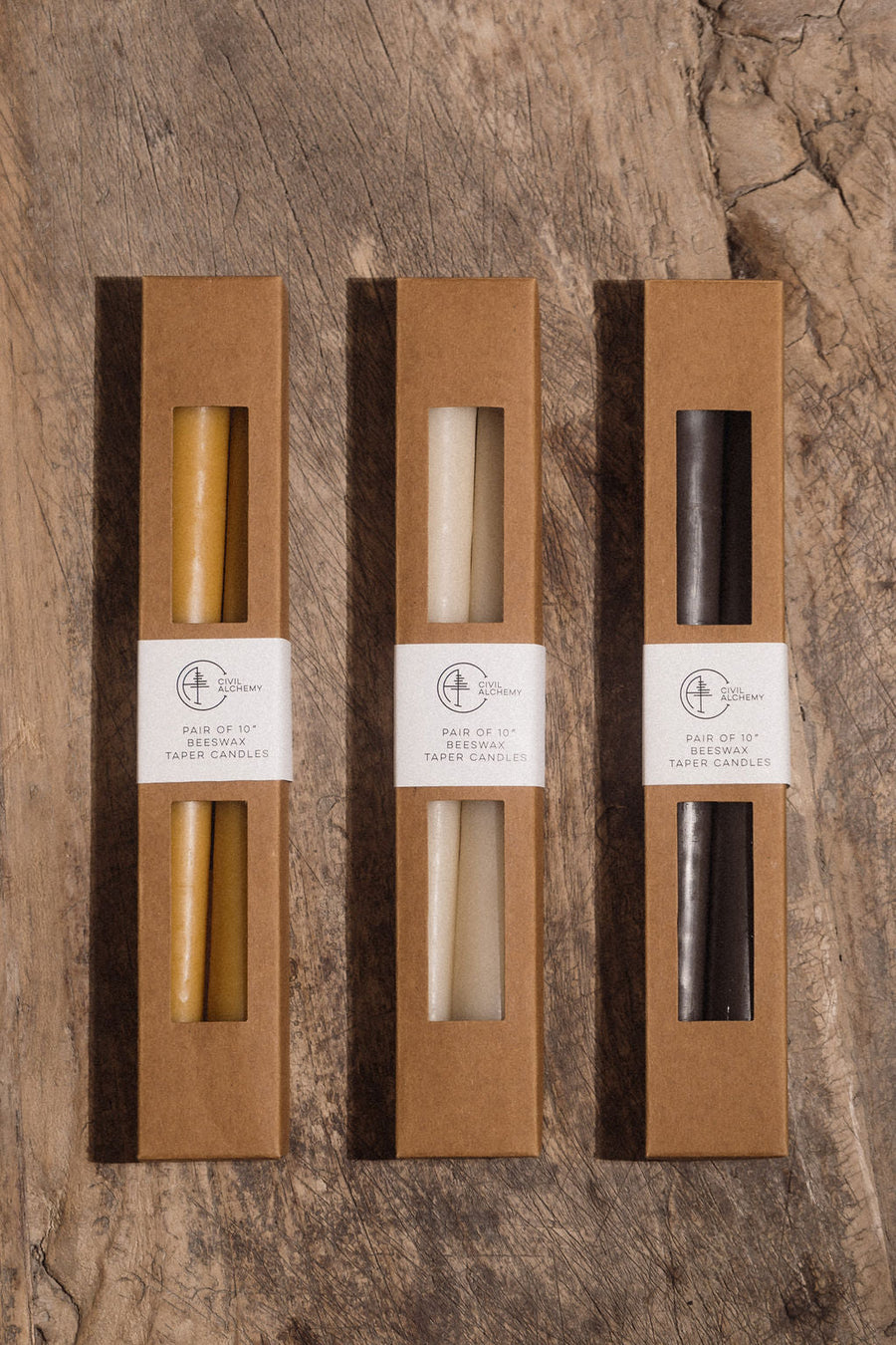 Civil Alchemy Objects Civil Alchemy Beeswax Taper Candles
