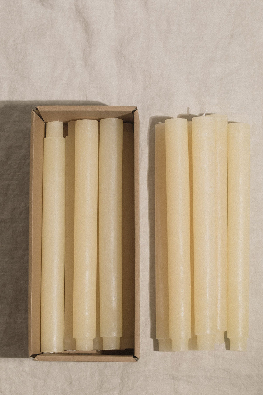 Creative Co-Op Objects White / FINAL SALE Cream Taper Candles - Set of 12