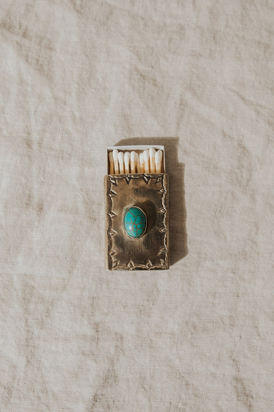 J. Alexander Objects Silver / FINAL SALE Light My Fire Matchbox- Turquoise