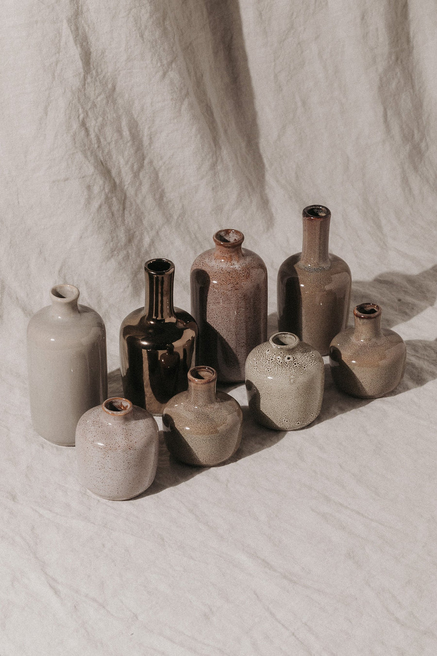 Bloomingville Objects Brown / FINAL SALE Stoneware Collective Vases- Set of 8