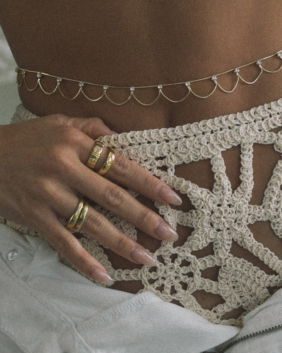 Dona Italia Jewelry Gold Bad Romance Belly Chain