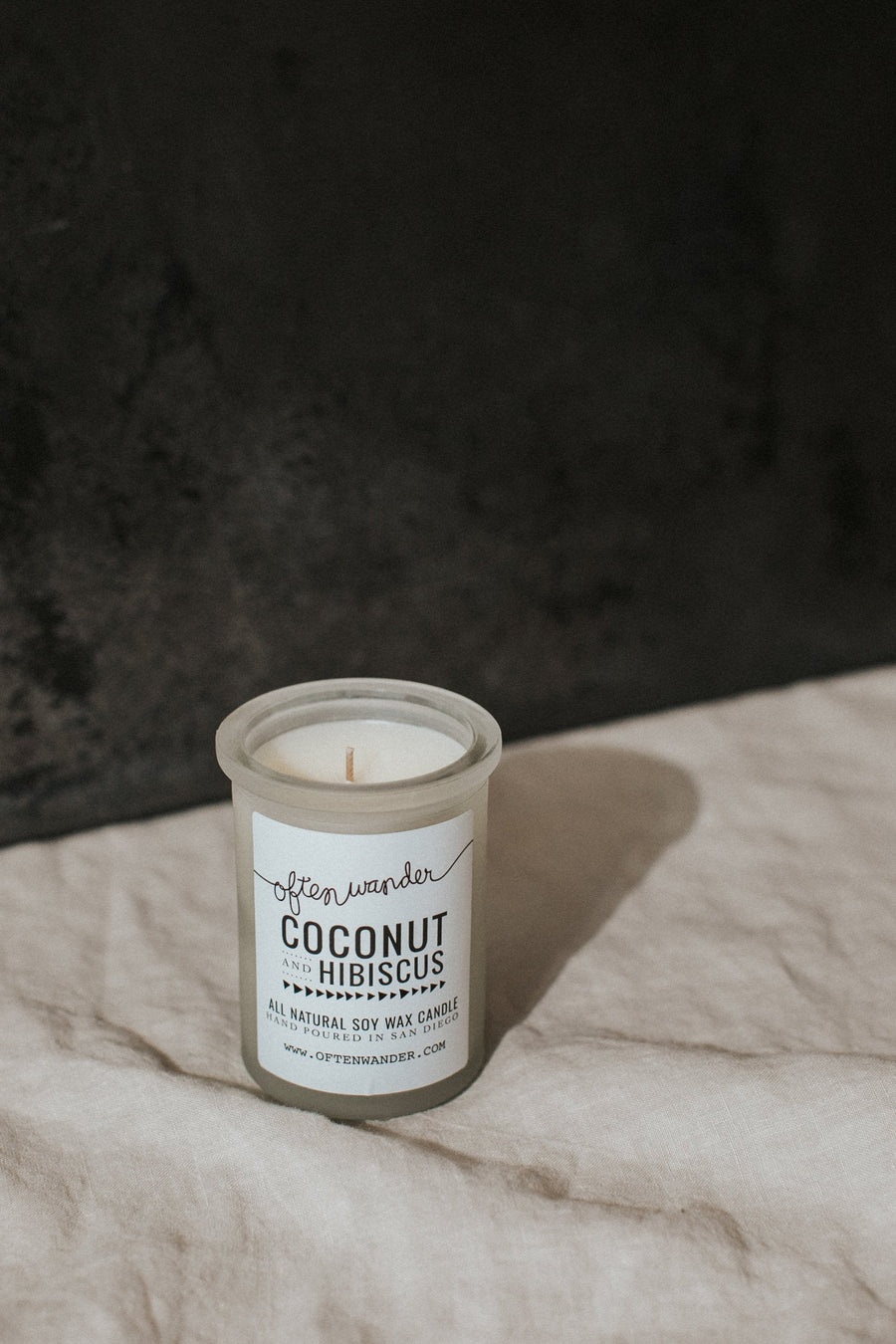 Often Wander Objects 6 oz / Coconut & Hibiscus / FINAL SALE Coconut & Hibiscus Apothecary Candle