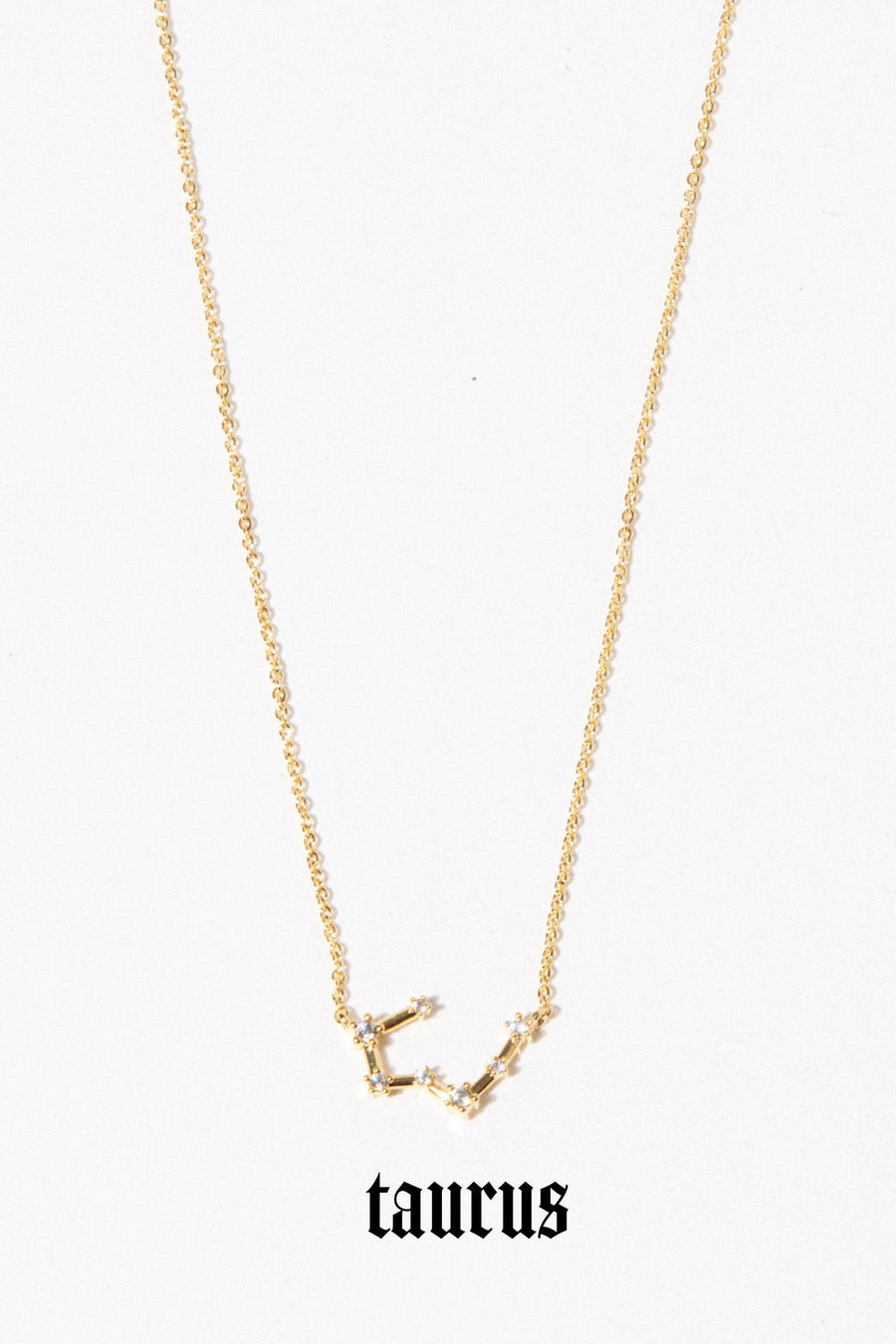 charis Jewelry Taurus / 16 Inches / Gold Constellation Necklace