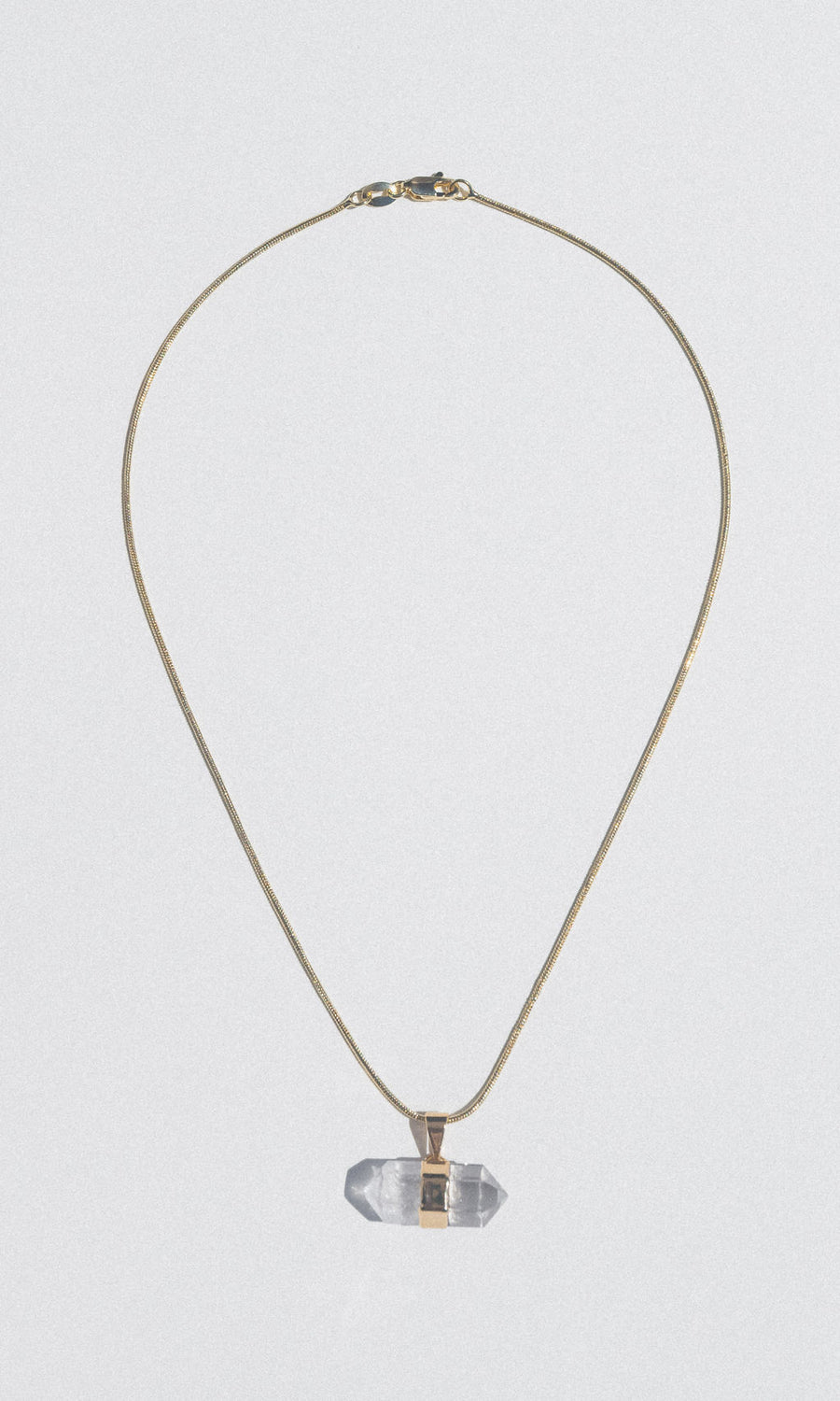 Ancient Wisdom Quartz Necklace .:. Gold