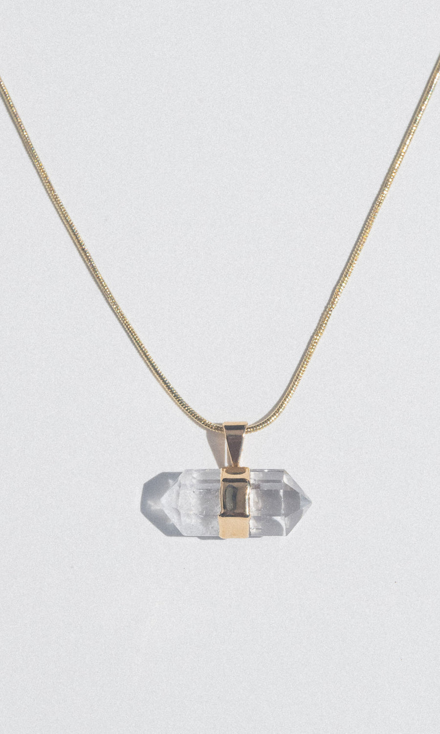 Ancient Wisdom Quartz Necklace .:. Gold