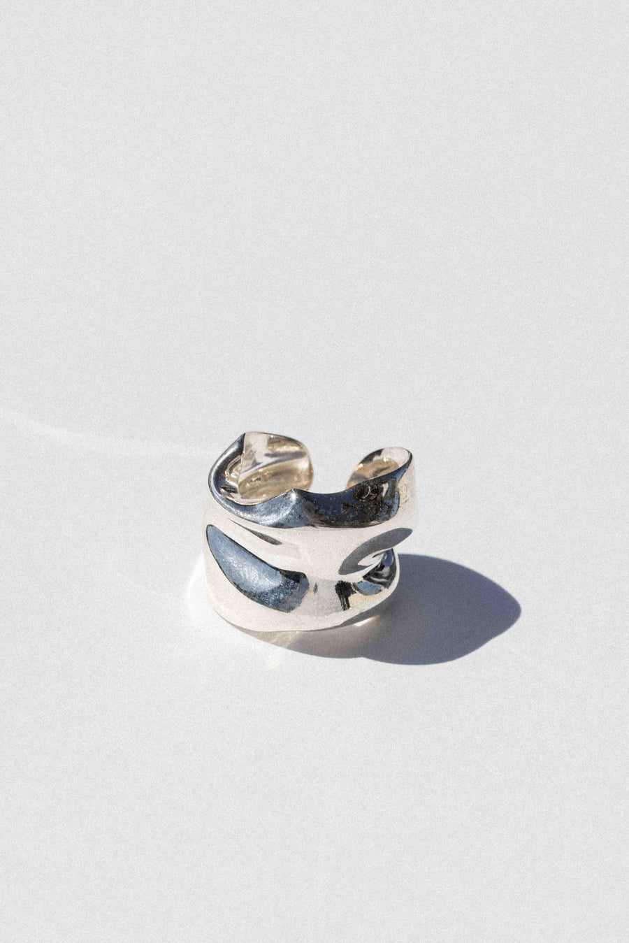 Erea Jewelry Sterling Silver / US 6 Dented Ring