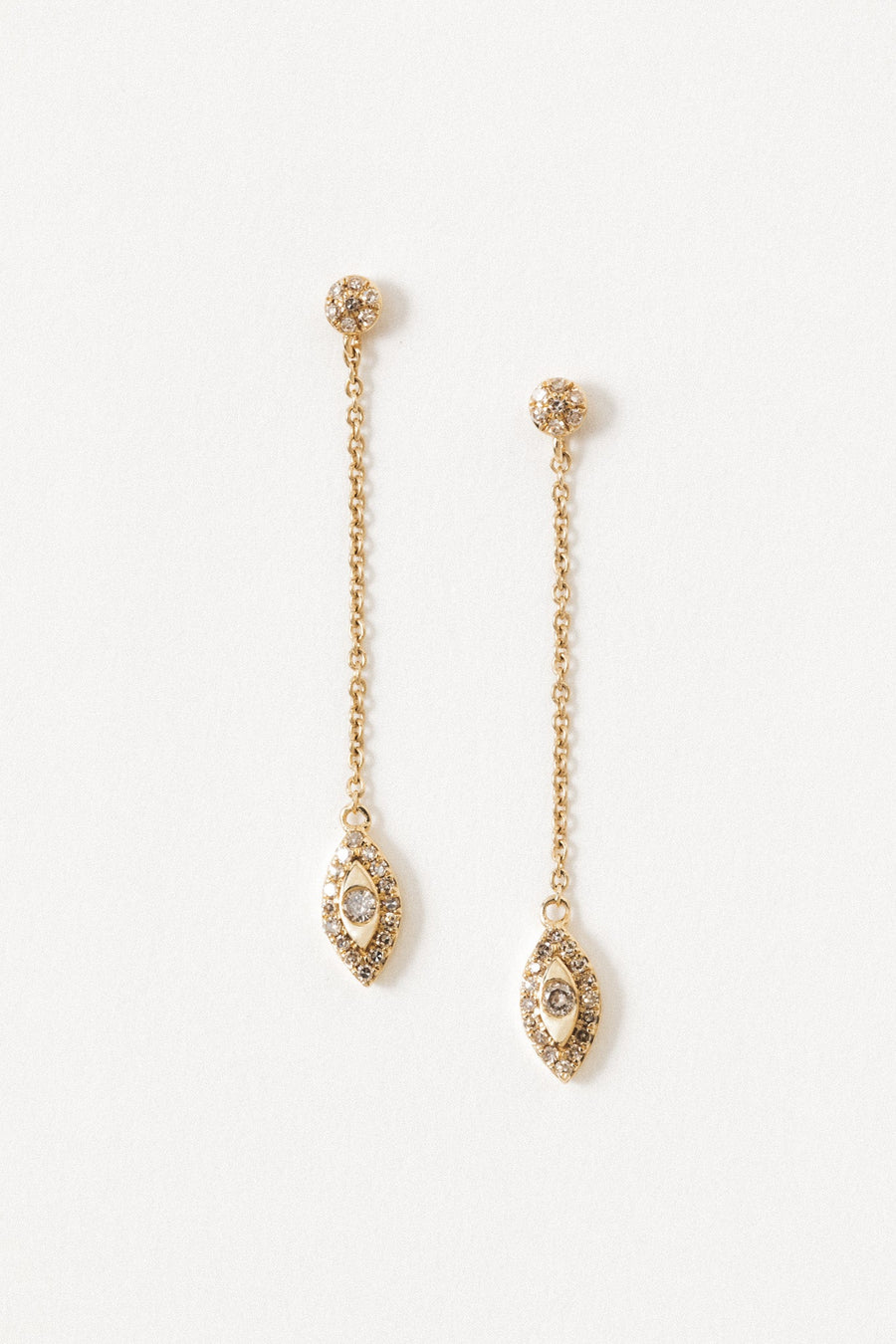 Tresor Jewelry Gold / Diamond 14kt Diamond Eyes Earrings