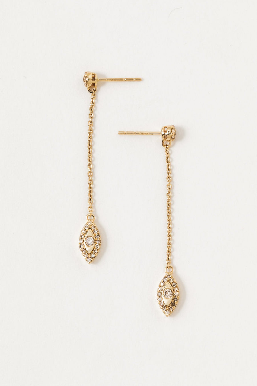 Tresor Jewelry Gold / Diamond 14kt Diamond Eyes Earrings