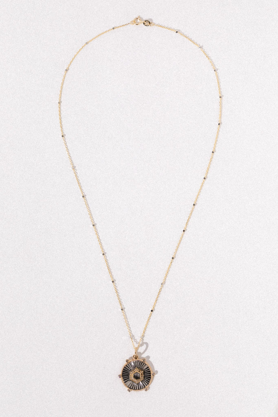 Tresor Jewelry 14kt Heart Center Pavé Diamond Necklace