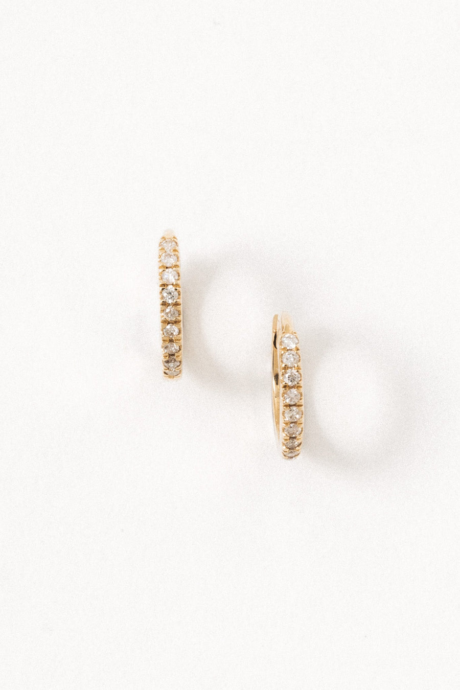 LA KAISER Jewelry Gold / Diamond 14kt Heirloom Diamond Hoop Earrings