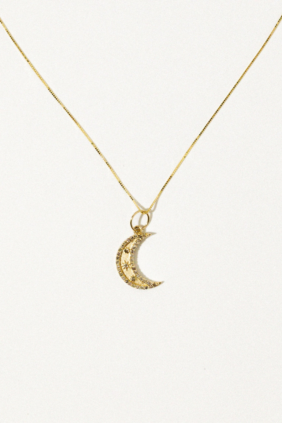 Stuller Jewelry Gold / 16 Inches 14kt New Moon Diamond Necklace