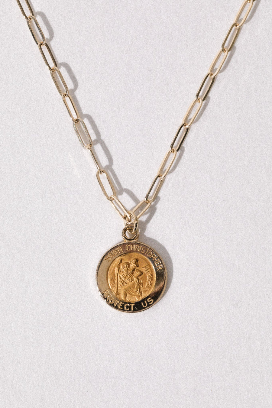 Stuller Jewelry Gold / 16 Inches 14kt Saint Christopher Necklace