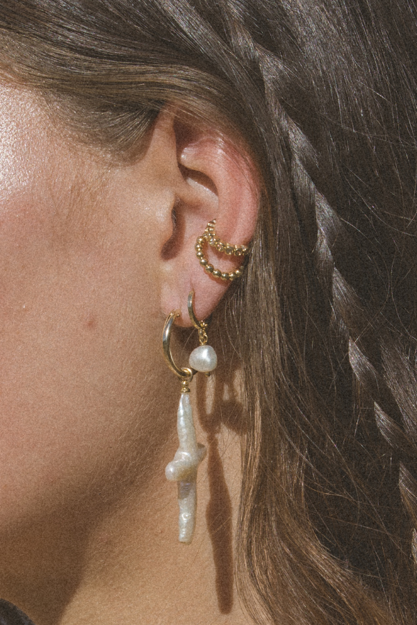Donna Italiana Jewelry Gold Alexandria Small Pearl Earrings