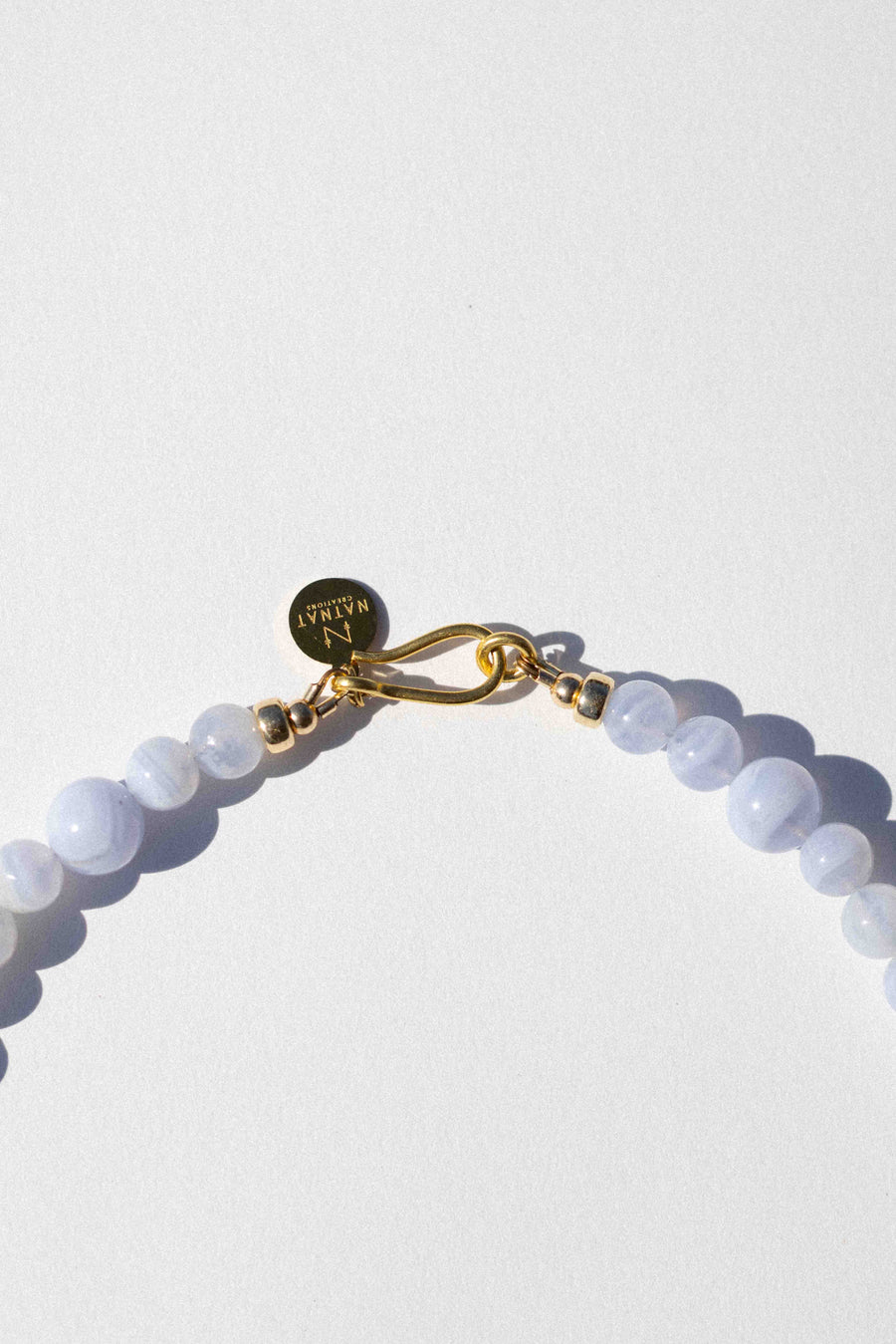 Natnat Creations Jewelry Gold / 18 inches Alva Blue Lace Agate Necklace