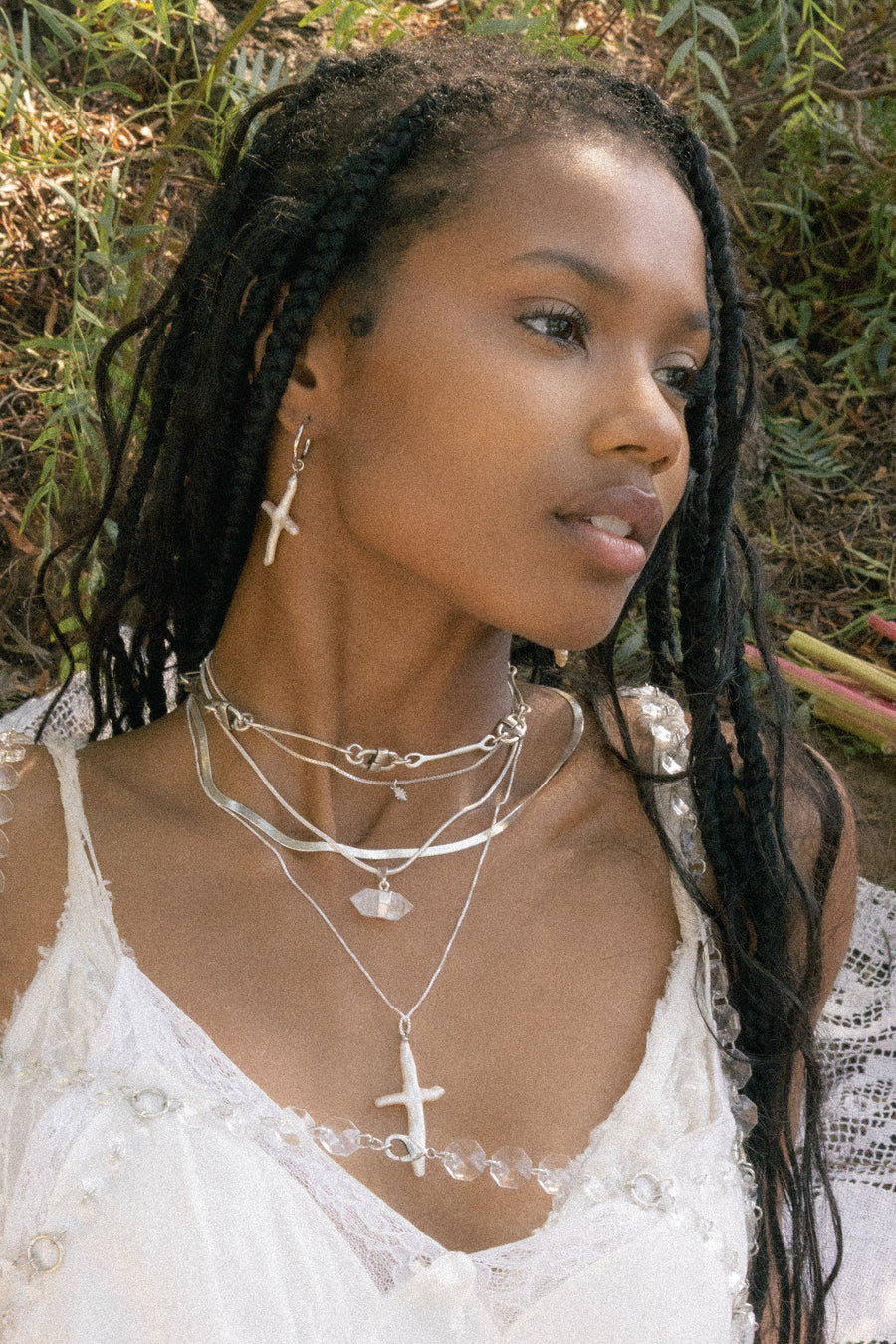 Child of Wild Jewelry Silver / 16 Inches Ancient Wisdom Quartz Necklace