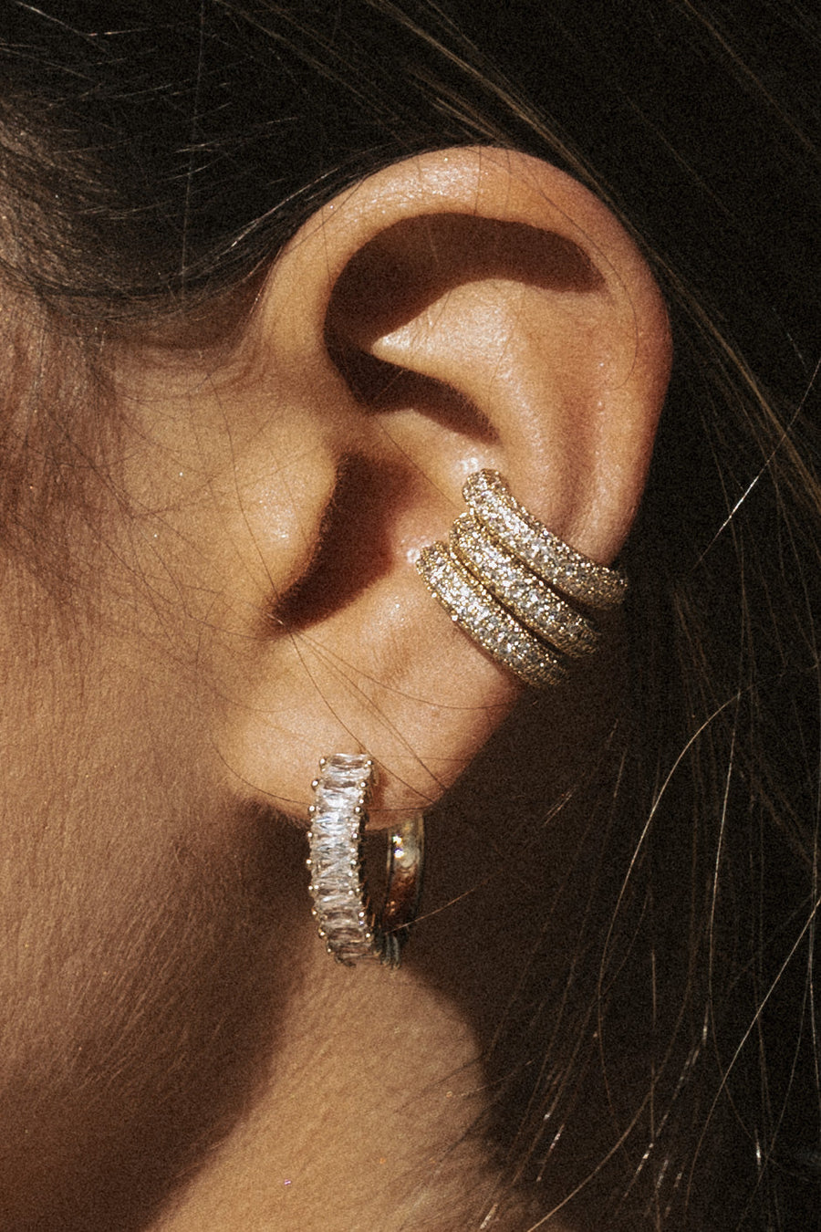 DLUXCA Jewelry Gold Antoinette Earrings