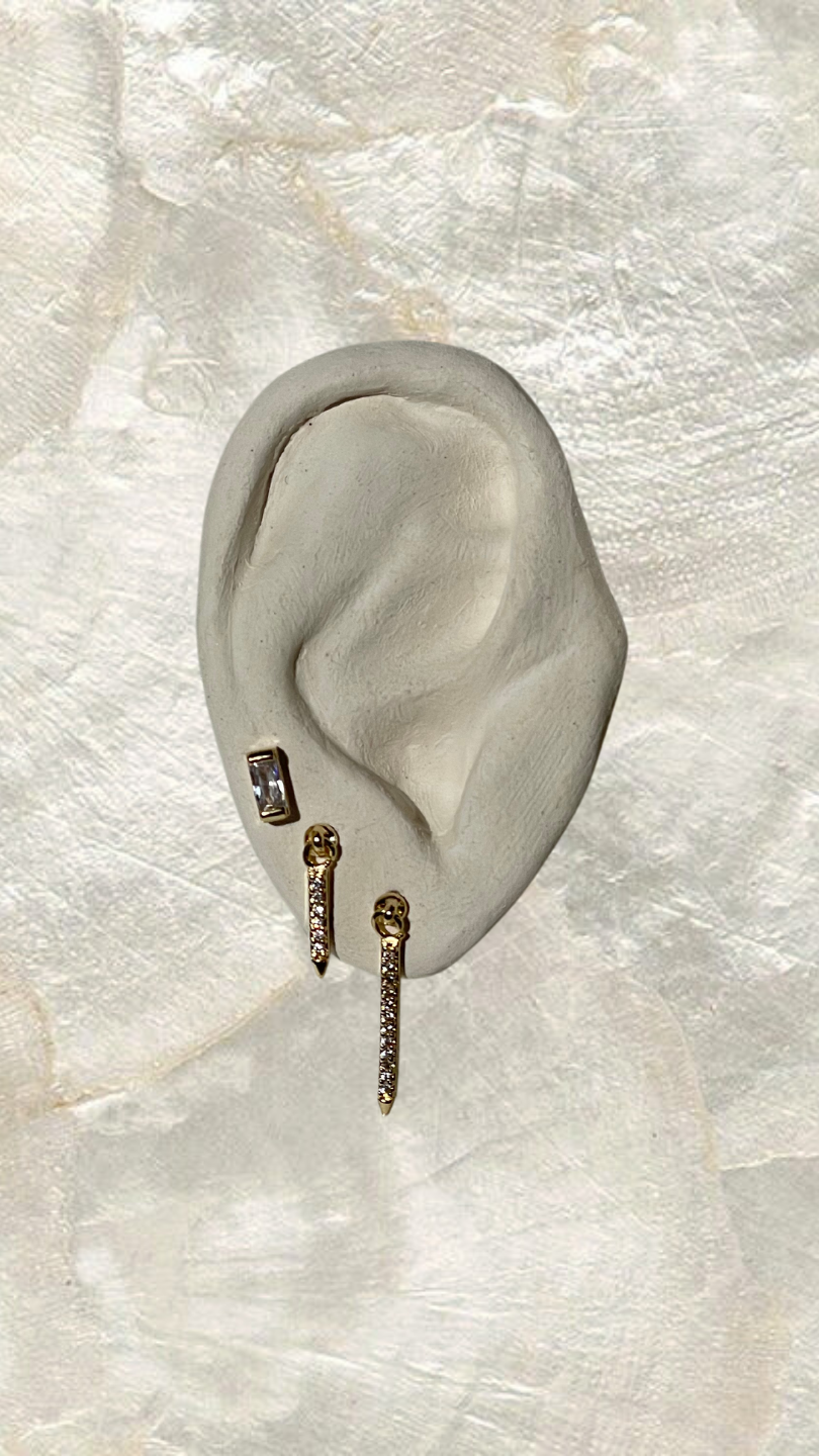 Dona Italia Jewelry Gold Antonia Stud Earrings