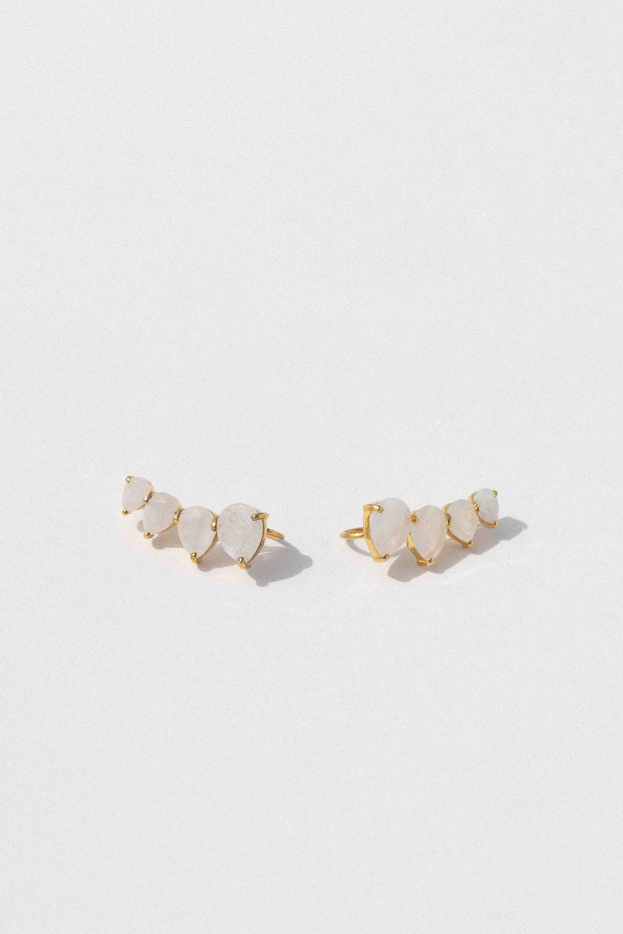 ppintl Jewelry Gold Ascend Rainbow Moonstone Climbers