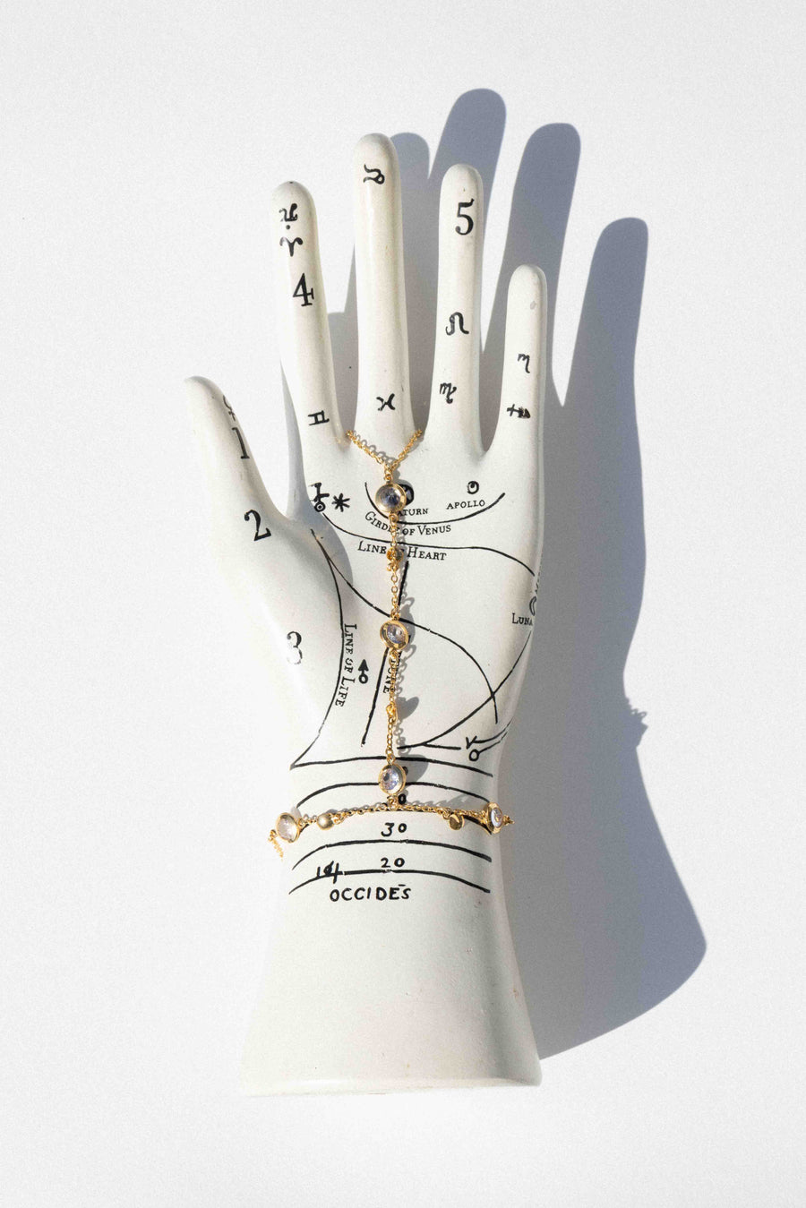 Child of Wild Jewelry Gold / 7 Inches Astraea CZ Hand Chain