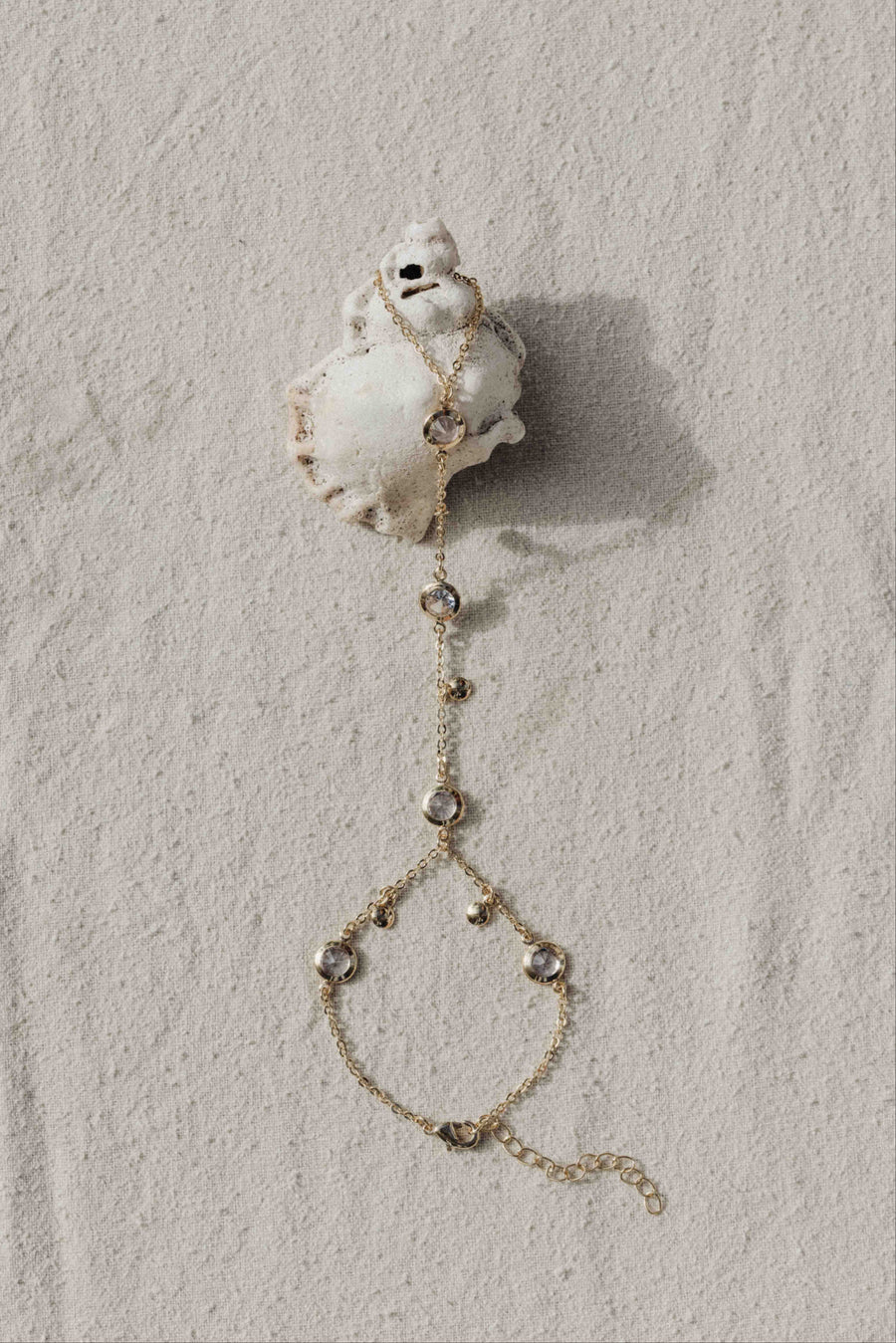 Child of Wild Jewelry Gold / 7 Inches Astraea CZ Hand Chain