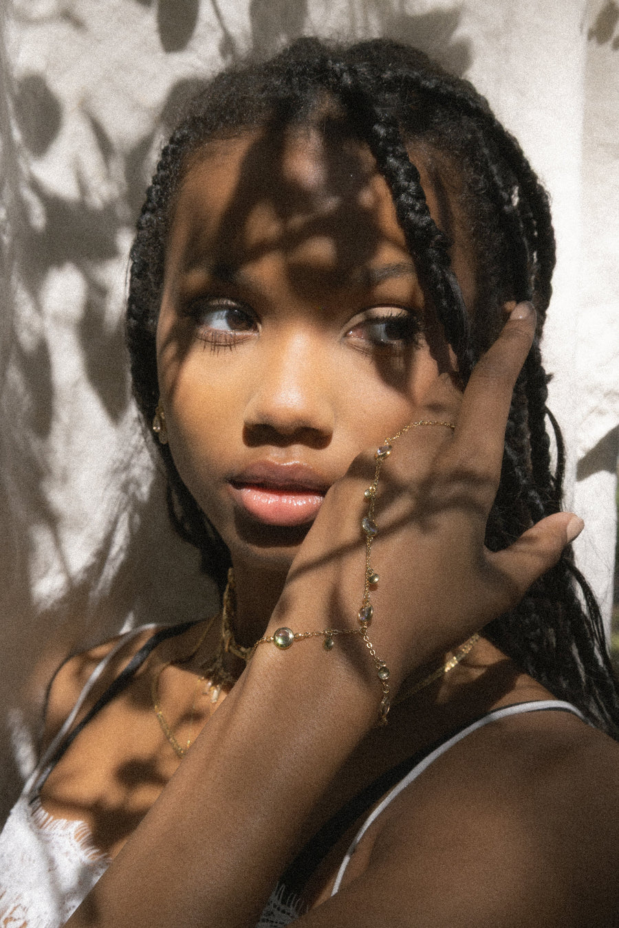 Child of Wild Jewelry Gold / 7 Inches Astraea CZ Hand Chain