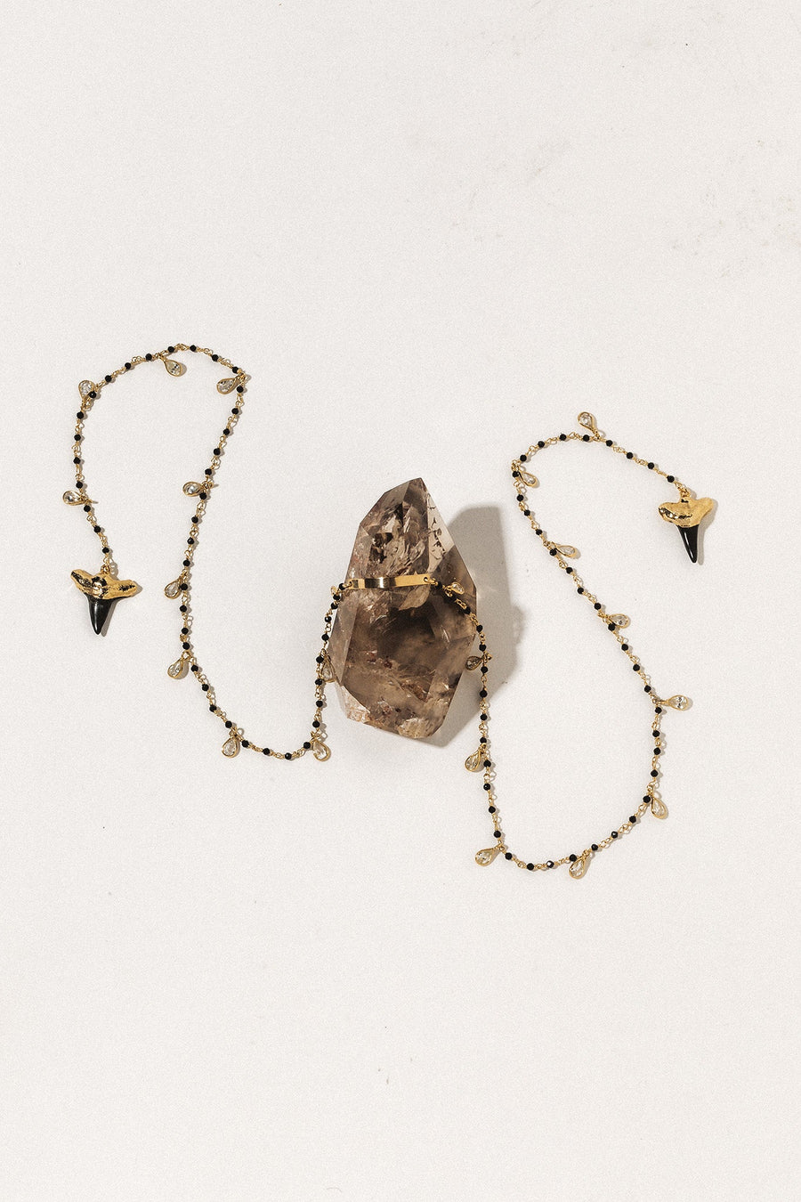 Goddess Jewelry Gold Astrea Onyx Face Chain