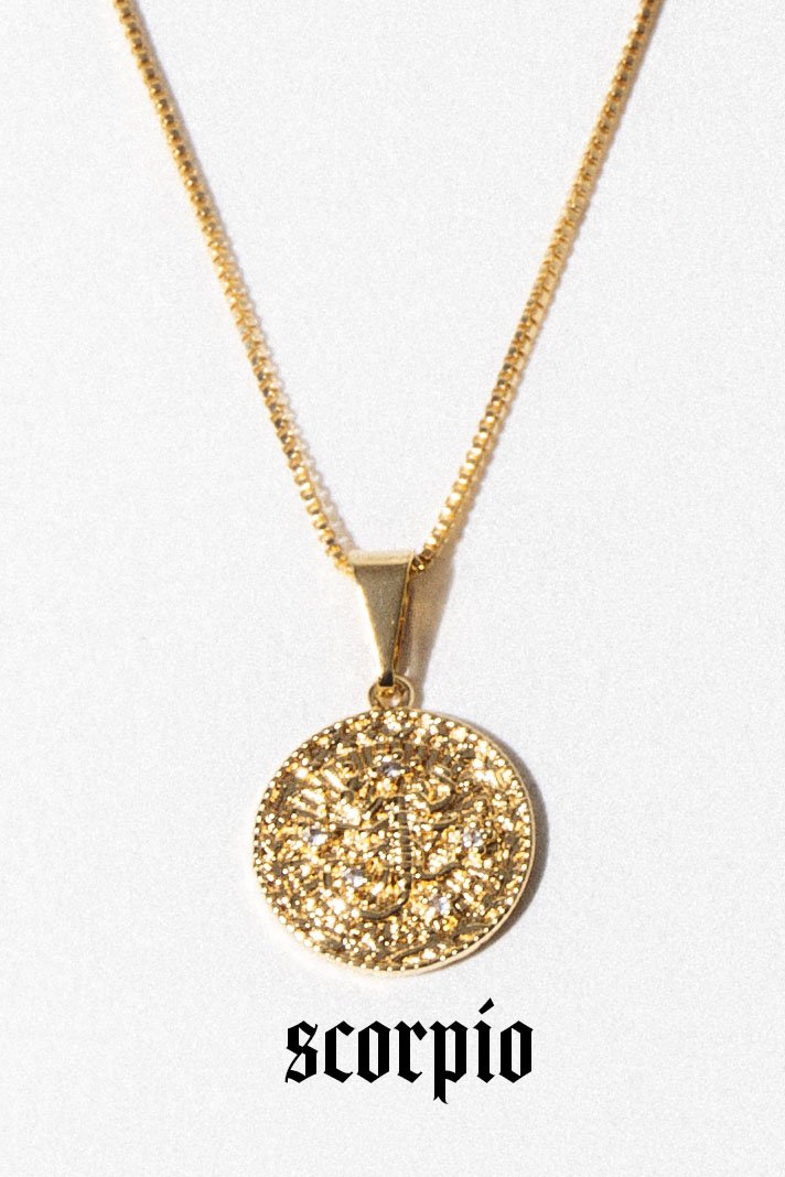 Dona Italia Jewelry Scorpio / Gold / 18 Inches Astrology Necklace