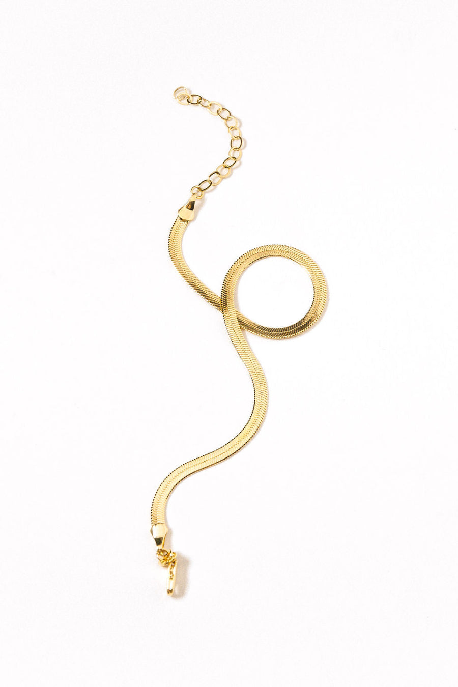 Donna Italiana Jewelry Gold Atlas Herringbone Anklet