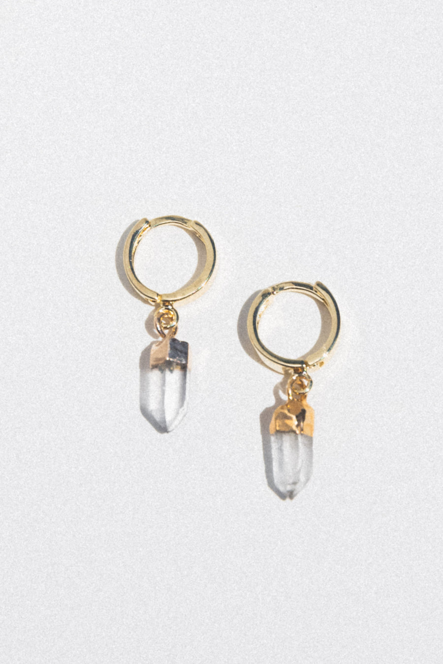 Child of Wild Jewelry Gold Aura Quartz Huggies