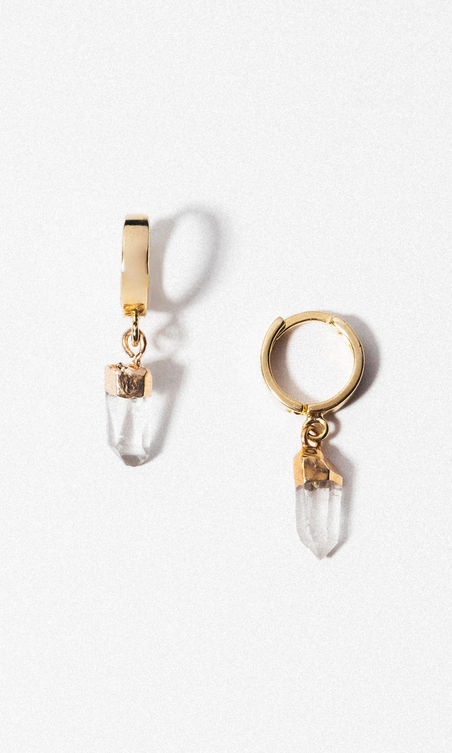 Child of Wild Jewelry Gold Aura Quartz Huggies