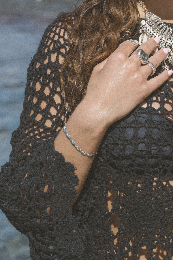Child of Wild Jewelry Silver Aureline Braided Bracelet .:. Silver