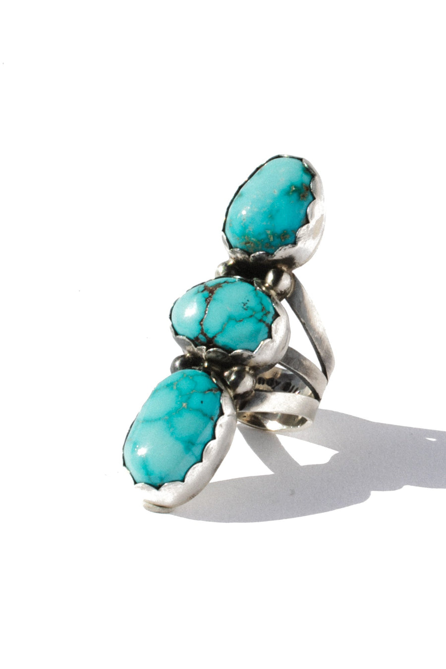 Sunwest Jewelry US 8 / Silver / Turquoise Azure Royston Turquoise Statement Ring