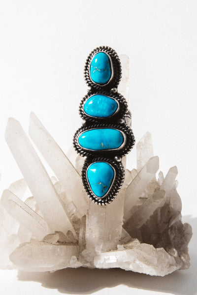 ブルーリッジターコイズ（ネバダ州産）　リング　Silver925／15号 Blue Ridge Mountain Vintage Turquoise Ring – Child of Wild