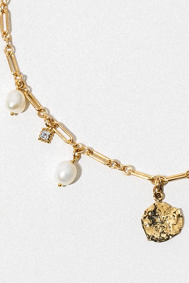 CGM Jewelry Gold / 16 Inches Capri Pearl Necklace
