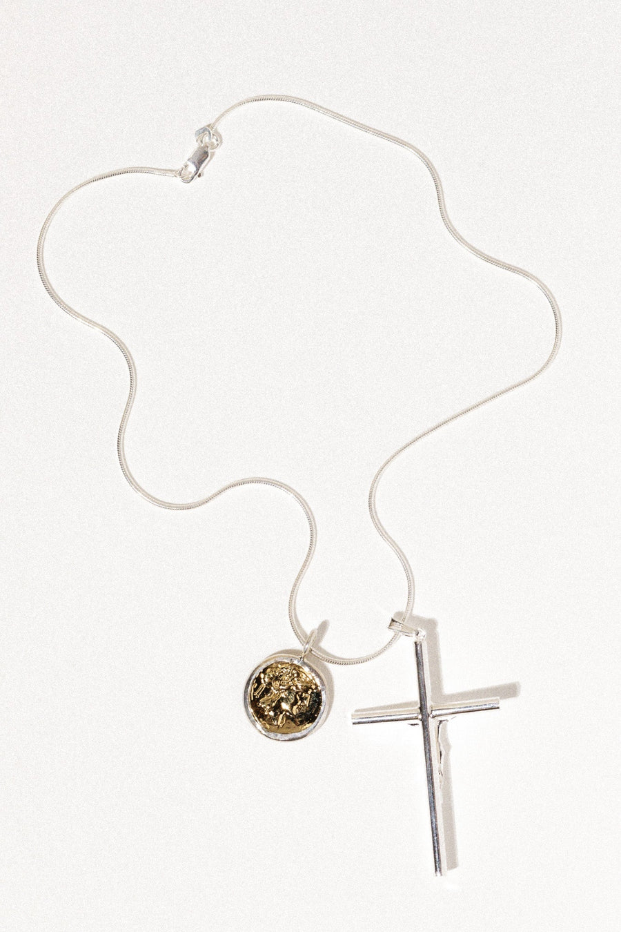 Silver Italiano Jewelry Silver / 16 Inches Carmela Crucifix Necklace