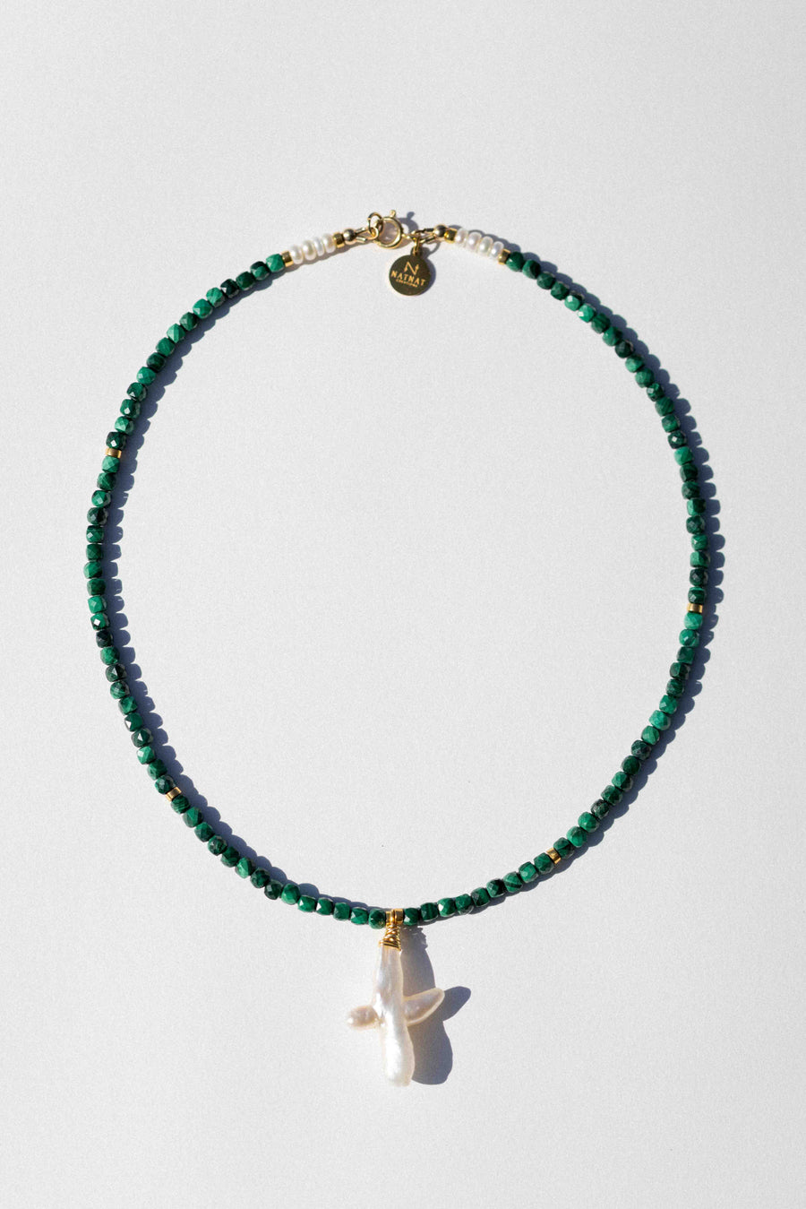 Natnat Creations Jewelry Gold / 18 inches Carmelia Malachite Necklace