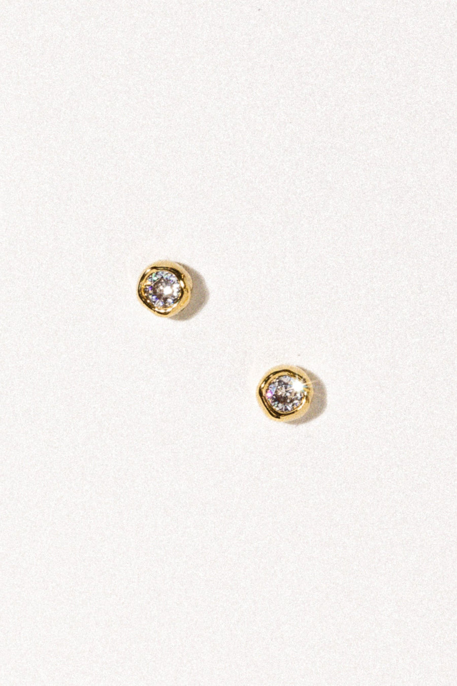 Dona Italia Jewelry Gold Carpe Diem Stud Earrings