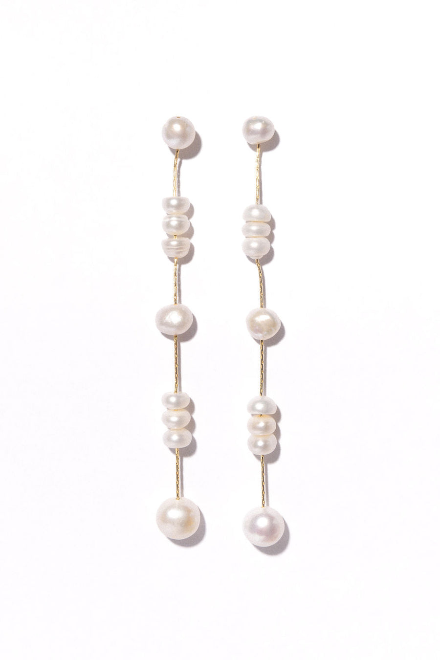 DLUXCA Jewelry Gold / Pearl Copy of Maldives Nights Pearl Earrings
