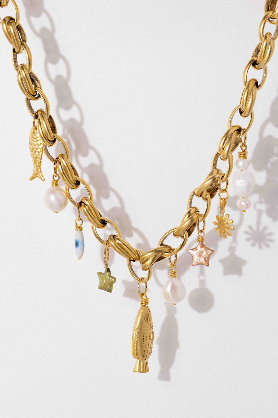 SC Collection Jewelry Gold / 18 inches Chiara Charm Necklace