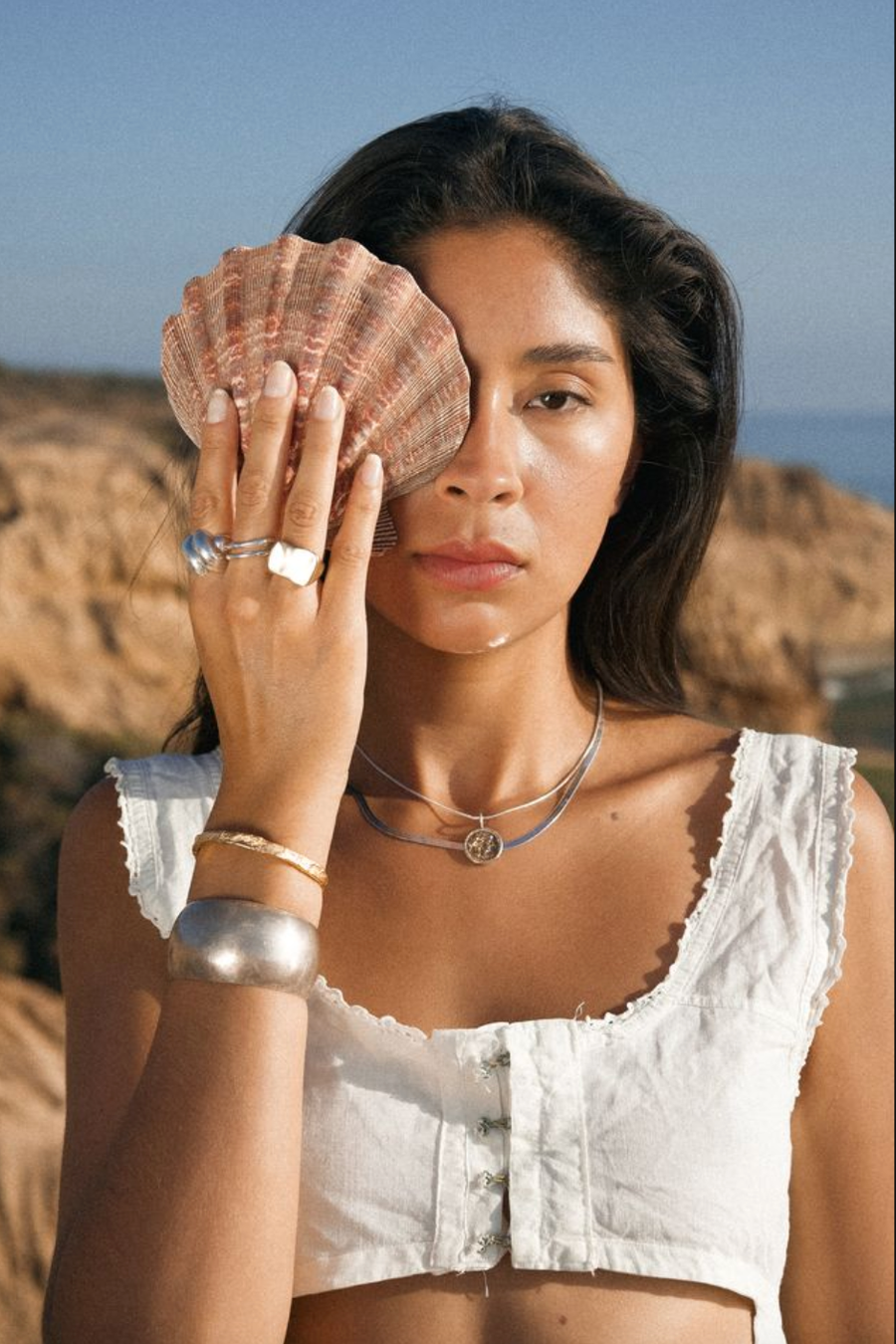 Child of Wild Jewelry Silver / 16 Inches Circe Coin Necklace