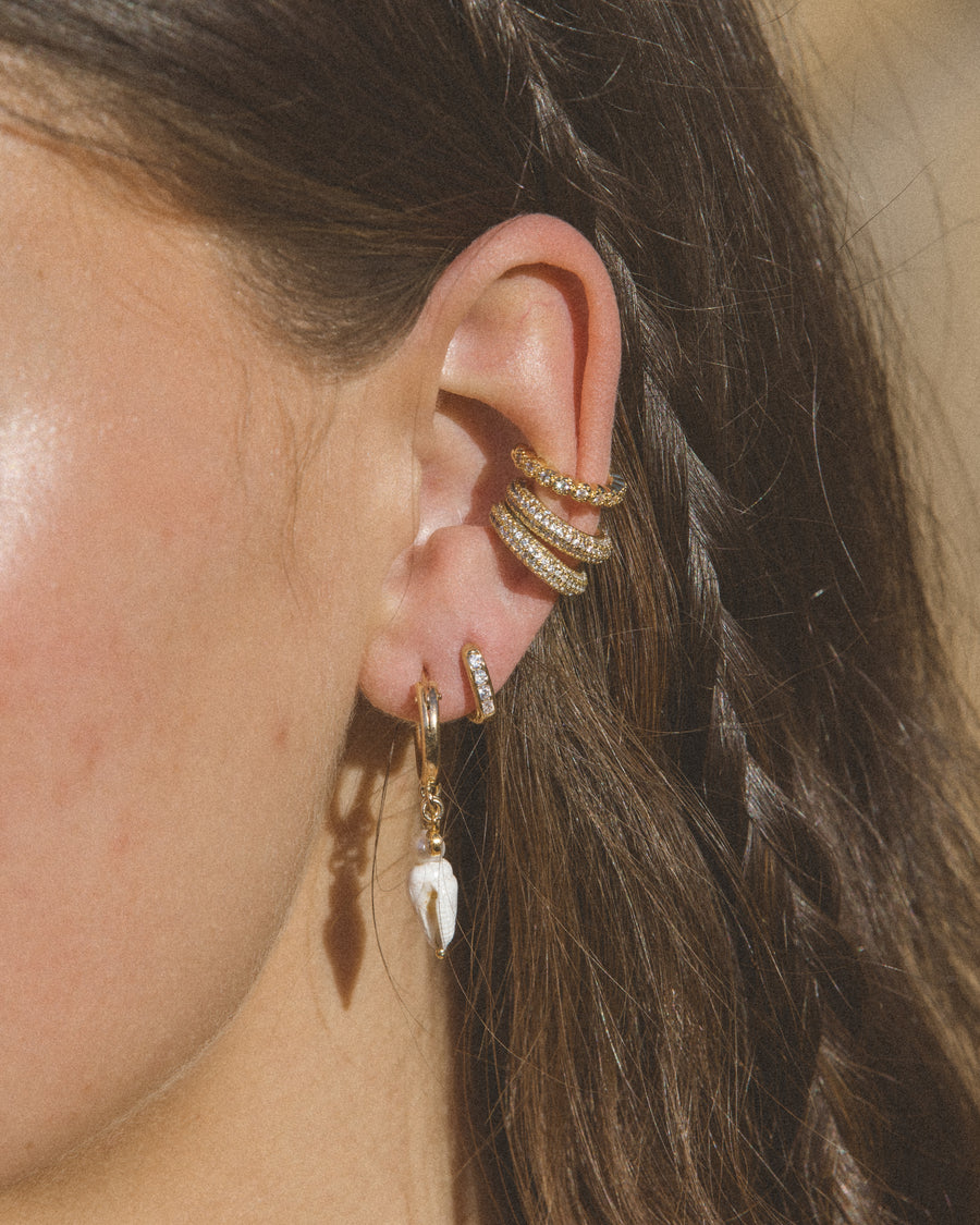 Child of Wild Jewelry Gold Circle Diamondette Ear Cuff