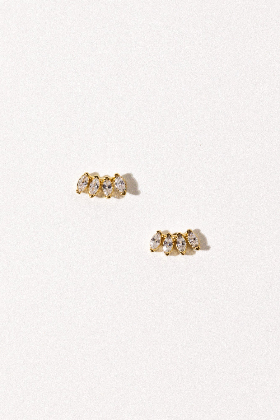 Dona Italia Jewelry Gold City Scape Stud Earrings